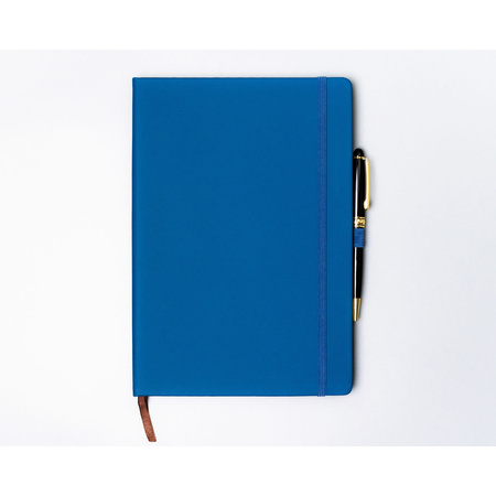 Blaues Notizbuch im Hardcover-Einband im B5-Format liniert – Peterson