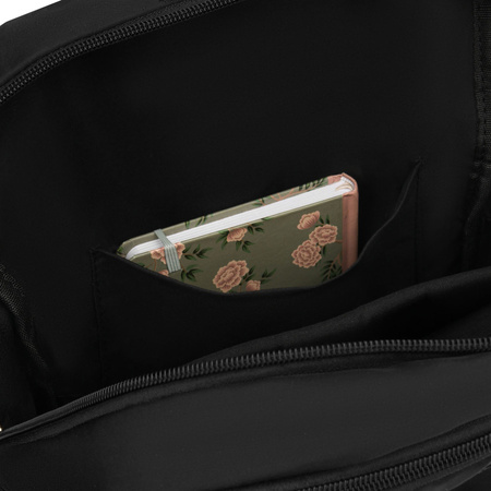 Peterson – Schwarzer Damen-Rucksack aus Nylon mit verstellbaren Trägern