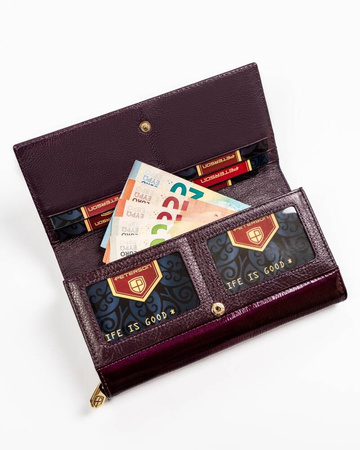 Geräumige Damen Geldbörse aus Leder mit RFID Schutz – Peterson