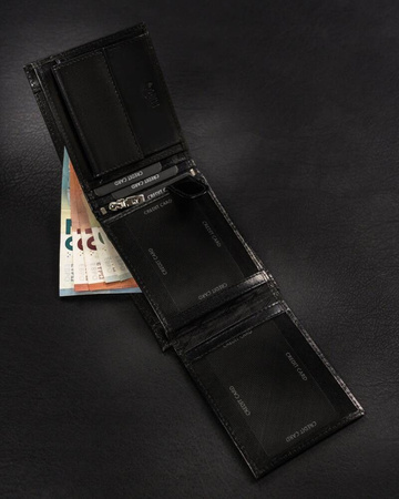 Große Herren Geldbörse aus Leder ohne Verschluss – Rovicky