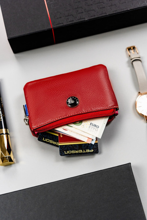 Damen Schlüsseletui aus Leder mit Reißverschluss-Münzfach – Peterson