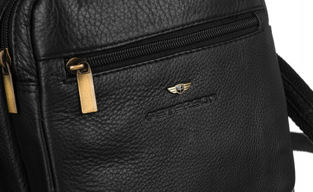 Herren Schultertasche aus Leder – Peterson