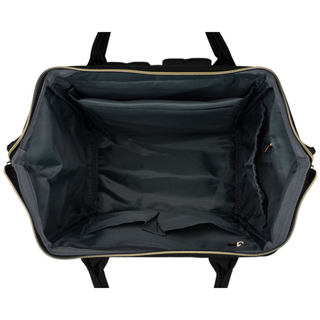 Damen-Rucksack aus Polyester in Grau-Schwarz, ideal als Handgepäck - Peterson