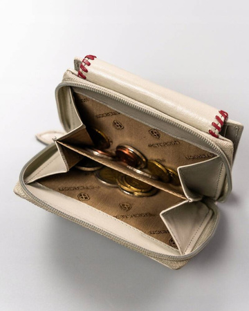 Damen Geldbörse aus Leder mit Druckknopf und Reißverschluss – Peterson