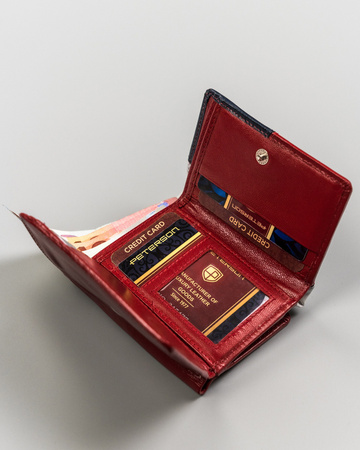 Klassische, kleine Damen Geldbörse aus Echtleder – Peterson