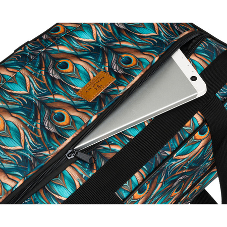 Reisetasche aus strapazierfähigem Polyester mit Pflanzenmuster und abnehmbarem Gurt – Rovicky