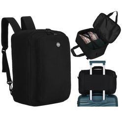 Reiserucksack in schwarz mit Reißverschluss, ideal für Handgepäck – Peterson