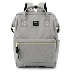 Grauer Damen Rucksack mit USB und Laptopfach – Himawari