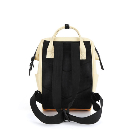 Damen City-Rucksack in Hellgelb mit Außentasche und Reißverschluss – Himawari