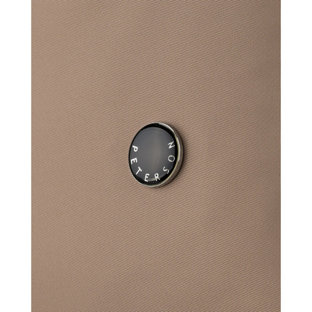 Beigefarbene Damen-Umhängetasche aus Polyester und Öko-Leder mit einer Außentasche – Peterson