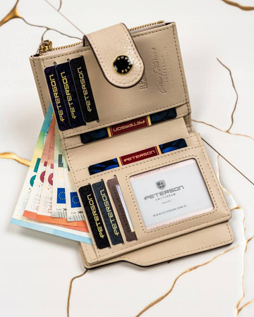 Modische Damen Geldbörse aus Öko-Leder – Peterson