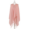 Großer Damen-Schal in Rosa, mit Fransen verziert - Peterson