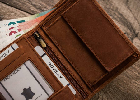 Große vertikale Herren Geldbörse aus Echtleder – Always Wild