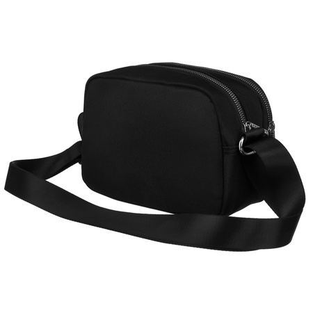 Schwarze Damen-Umhängetasche mit breitem Gürtel - Peterson