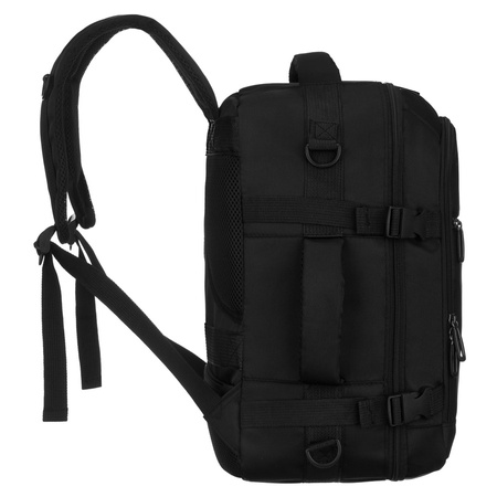 Schwarzer Reise-Rucksack, ideal als Handgepäck – Peterson