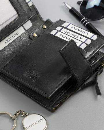 Herren Geldbörse aus Echtleder im Retro-Stil – Rovicky