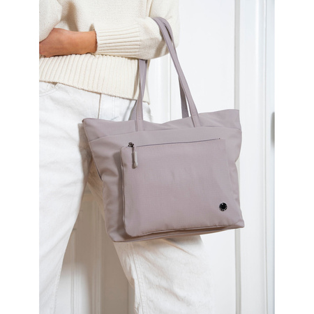 Damen Shopper aus Polyester in Lila mit einem Hauptfach und Fronttasche – Peterson