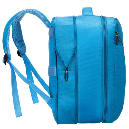 Reise-Rucksack aus Polyester in Blau mit atmungsaktiven Trägern ausgestattet - Peterson