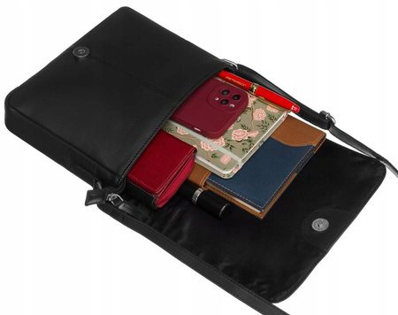 Damen Umhängetasche aus Leder mit Klappe – Peterson