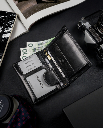 Herren Geldbörse aus Glattleder mit Fotofach – Rovicky