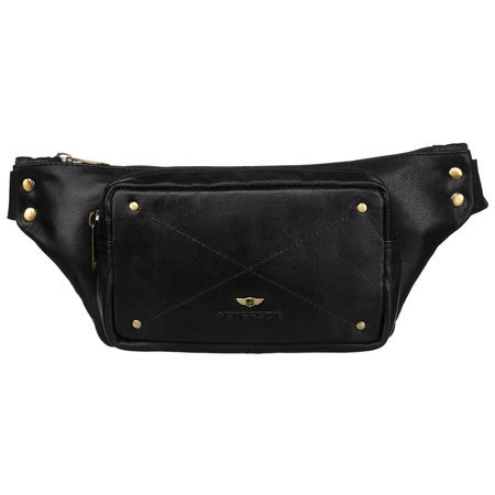 Herren Hüfttasche schwarz aus Leder – Peterson