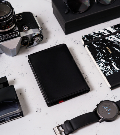 Vertikale Herren Geldbörse mit Reißverschlussfach – Rovicky