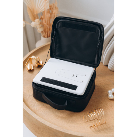 Schwarze Schmuckschatulle aus Öko-Leder, mit Reißverschluss – Peterson