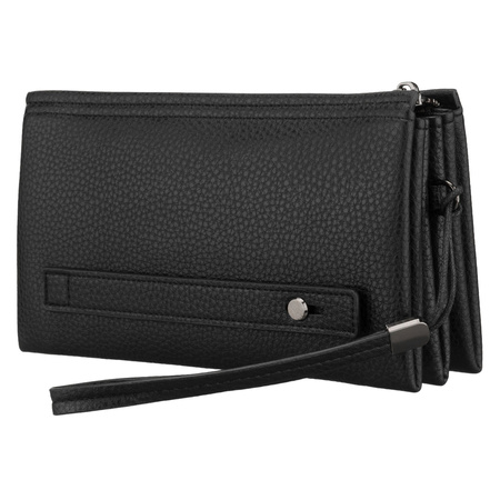 Elegante Herren-Handgelenktasche aus Öko-Leder in Schwarz - Rovicky