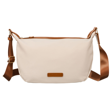 Kleine Damen Tasche aus Nylon in Braun-Beige – Peterson