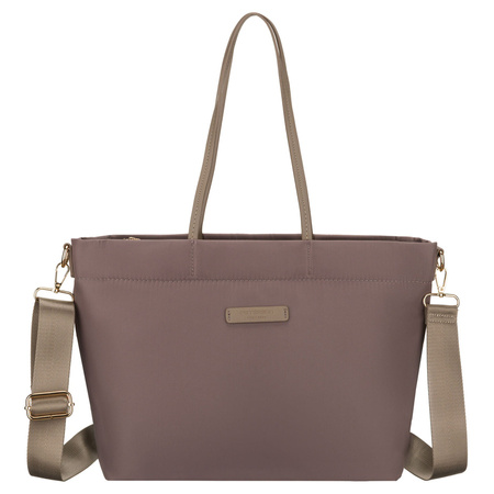 Damen-Shopper aus Nylon in Beige mit Magnetverschluss - Peterson