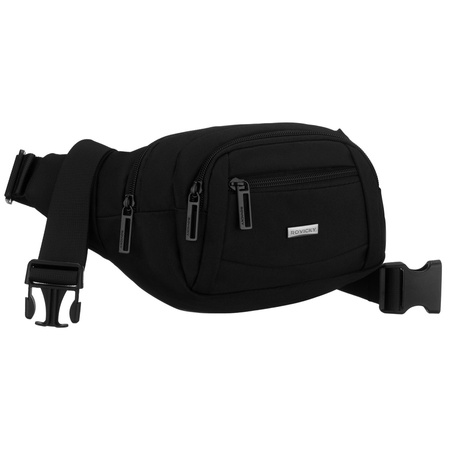 Schwarze, sportliche Herren-Gürteltasche aus Cordura - Rovicky