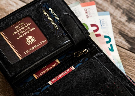 Vertikale Herren Geldbörse mit Druckknopf – Peterson