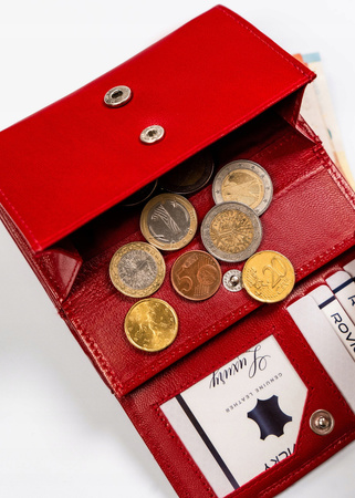 Klassische Damen Geldbörse aus echtem Leder – Rovicky