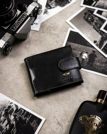 Geschenkset: Herren Geldbörse aus Leder, Etui und Schlüsselanhänger – Peterson