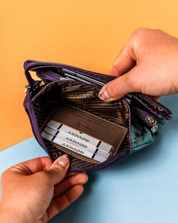 Große Damen Geldbörse mit Reißverschluss und Anhänger – Lorenti