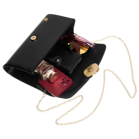 Elegante Damen Clutch aus Öko-Leder in Schwarz – Rovicky