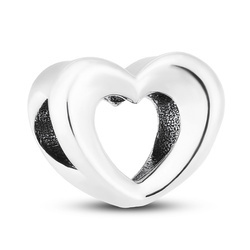 Silberner Herz-Charm für modulare Armbänder – Peterson