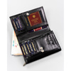 Große Damen Geldbörse aus Leder in Schwarz mit RFID – Peterson