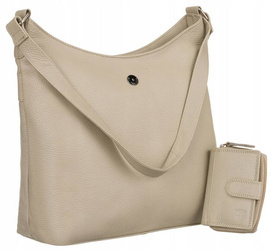 Damen Handtasche aus Leder im Set mit Geldbörse – Peterson