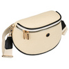 Damen-Gürteltasche in Ecru mit schwarzen Elementen, gefertigt aus synthetischem Material – Peterson