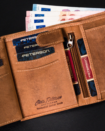 Herren Geldbörse aus Leder mit RFID-Schutz – Peterson