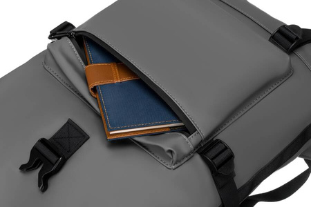 Großer City-Rucksack in Grau aus Polyester – Peterson