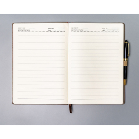 Notizbuch mit festem Einband in Khaki, liniert bedruckt - Peterson