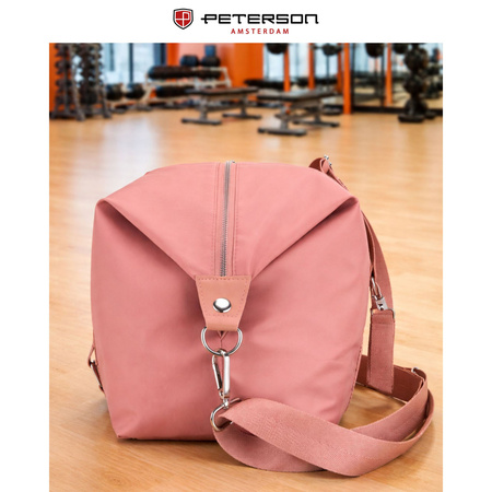 Rosa Trainings-Tasche aus Polyester, ein Kammer und mit Reißverschluss - Peterson