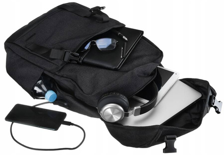Großer Rucksack mit Laptopfach und USB-Anschluss – David Jones