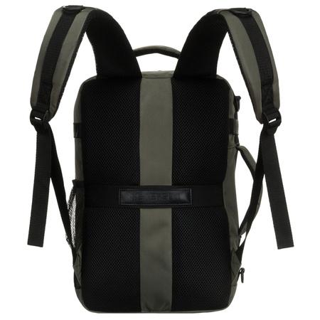 Grauer Reise-Rucksack mit atmungsaktiven Trägern, Reißverschluss – Peterson