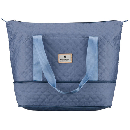 Trainings-Tasche aus Polyester in Blau, ausgestattet mit einem Griff für den Koffer - Peterson