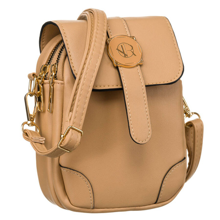 Mini Damen Handtasche aus braunem Öko-Leder mit abnehmbarem Riemen – Rovicky