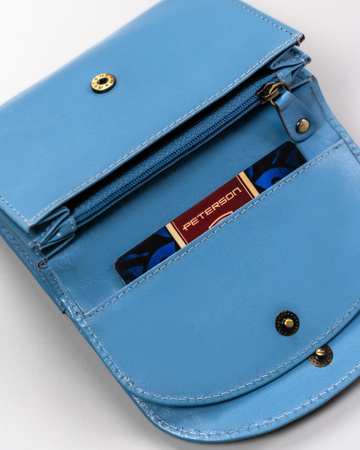 Klassische Damen Geldbörse aus Leder mit Druckknopf – Peterson