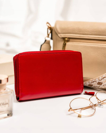 Damen Geldbörse aus Leder mit Druckknopf und Reißverschluss – Peterson